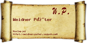 Weidner Péter névjegykártya
